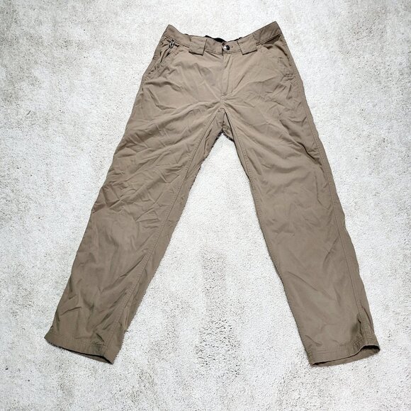 Duluth Trading Dry on the Fly Pants Men 32x32 Brown Straight Stretch Outdoorsmen - Picture 1 of 7